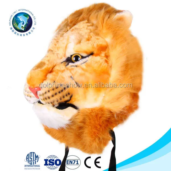 Custom Tiger Head Backpack Cheap Plush Manufacture Teenager Animal Bag Stuffed School Backpack