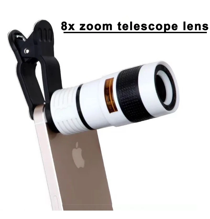 LIGINN 2020 без темного угла объектив мобильного телефона 8x зум телескоп объектив камеры с регулируемым зажимом для телефона