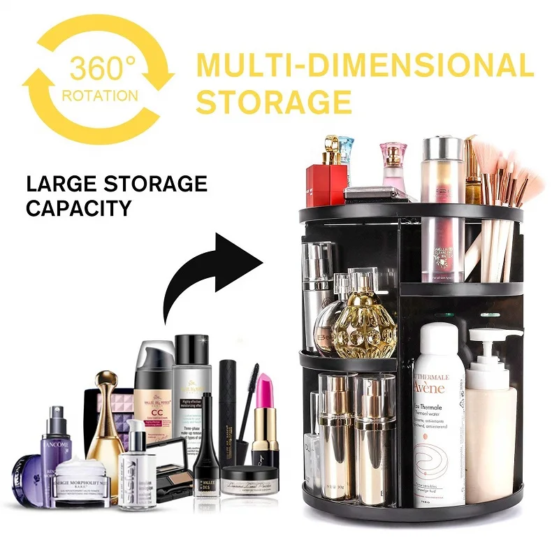 400325  Amazon best seller Large Capacity 360 degree rotation acrylic makeup organizer