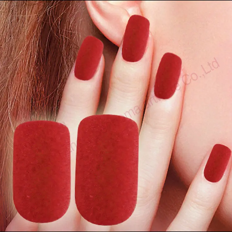 Self-Adhesive Super Fit Nail Bed Velvet Artificial Nail Tips Press On Nail
