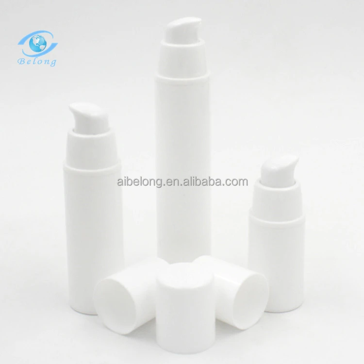 IBELONG Wholesale  white 15ml 30ml 50ml PP plastic airless pump bottle cosmetic for serum