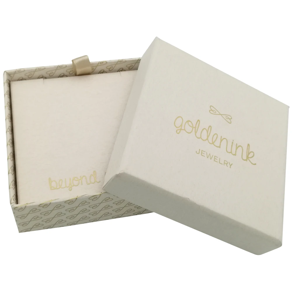 Custom logo print kraft packaging jewelry paper box