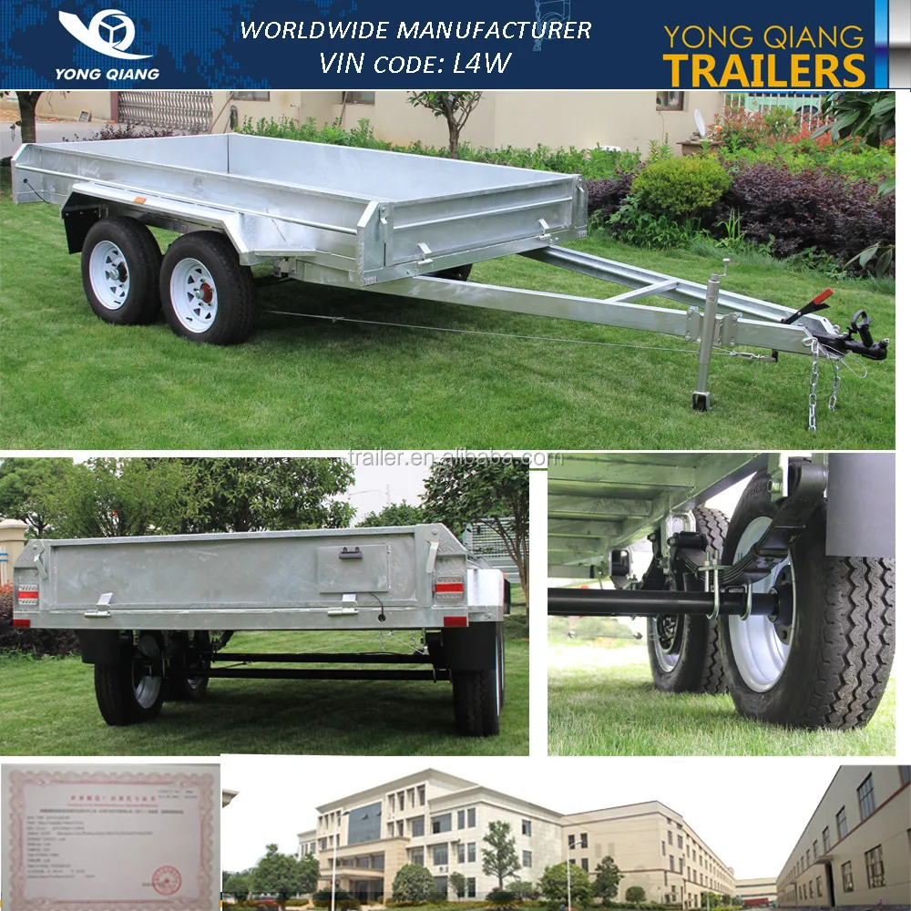 6x4 7x4 7x5 8x5 10X5 12x6 galvanised fully weld tandem  box  truck  car  trailer