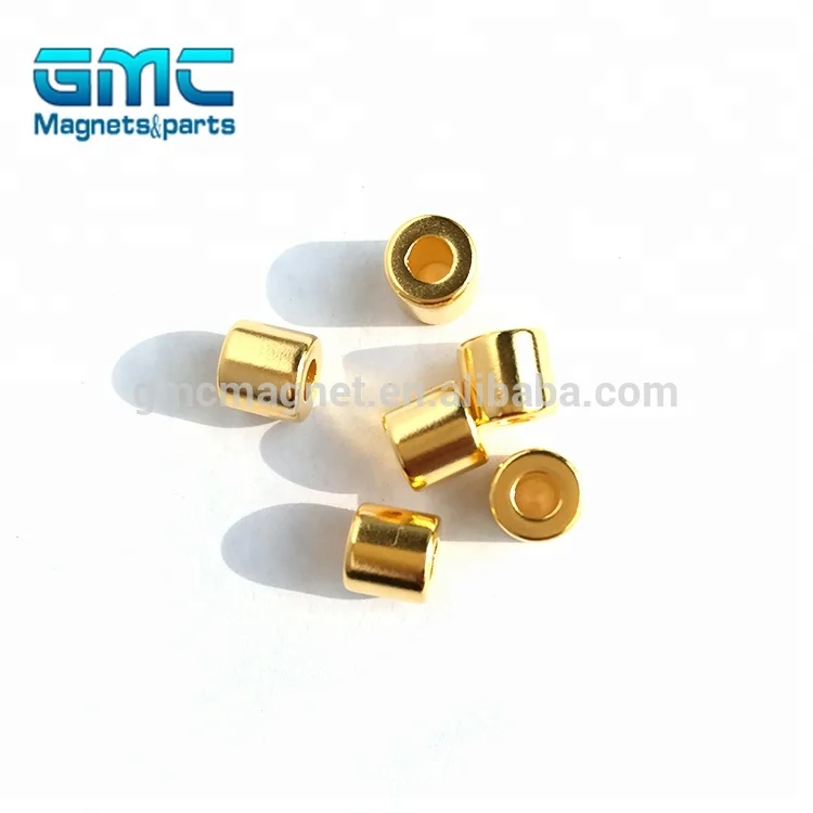 Cylinder Magnet Gold Plated Magnetic NdFeB for Sale
