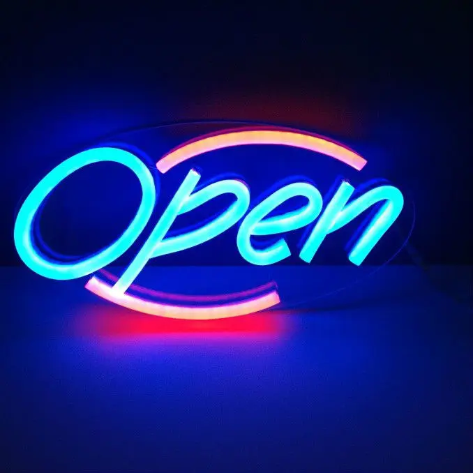 Shanghai factory ,12V acrylic board open neon led sign for home and bar shop decor