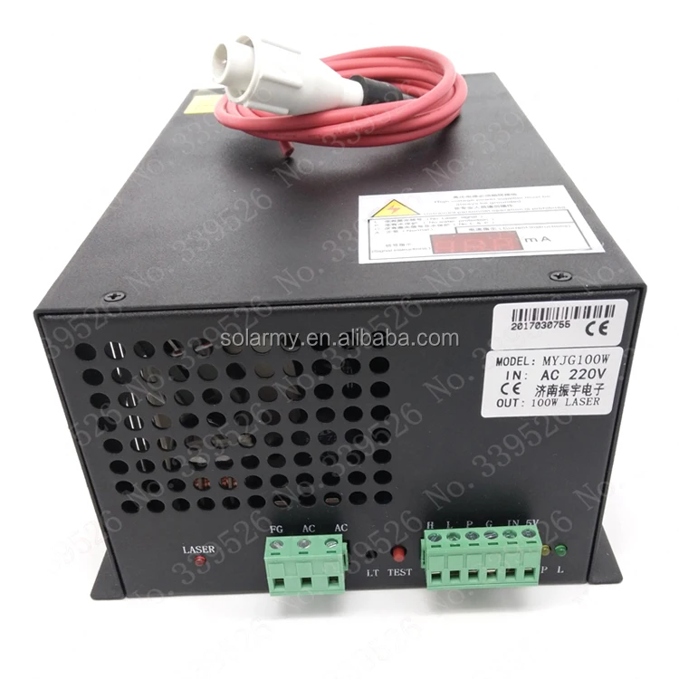 MYJG100W 220v or 110v CO2 Laser power supply for 80w 100W engraving and cutting machine
