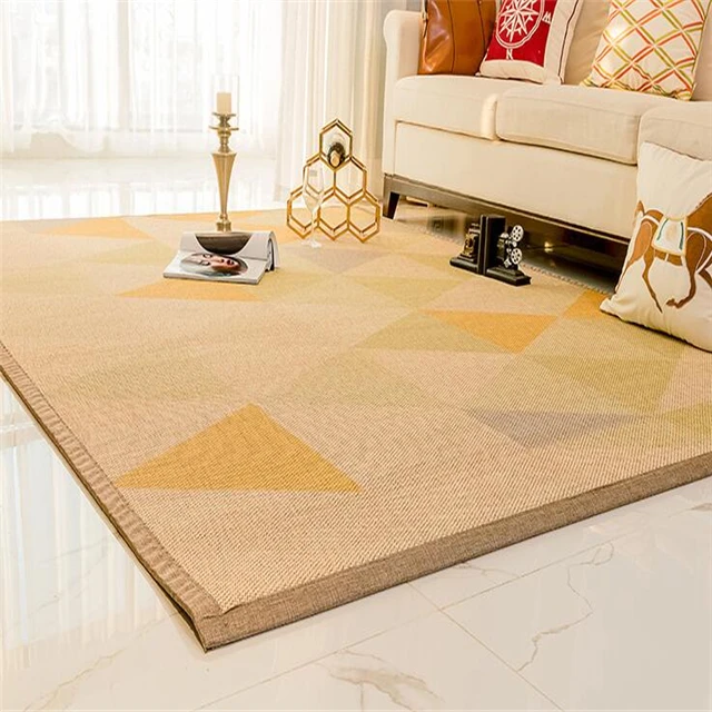 
 Японский напольный бамбуковый ковер, большой прямоугольный коврик, портативный модный Удобный ковер, дизайнерский бамбуковый шелковый ковер для гостиной, спальни  