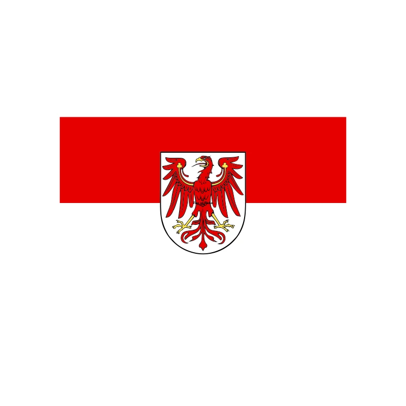 
Stoter High Quality German Brandenburg State Flag with Golden Zinc Alloy Flagpole,100% polyester State Flag 