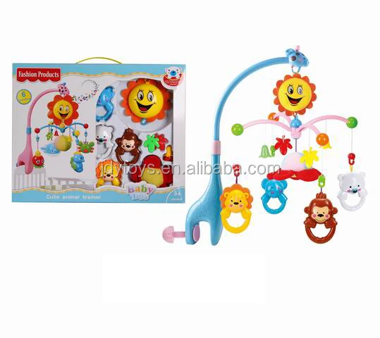 Baby Musical Electric Mobile with Hanging Rotating Rattles, Baby Bed Bell Toys for Babies