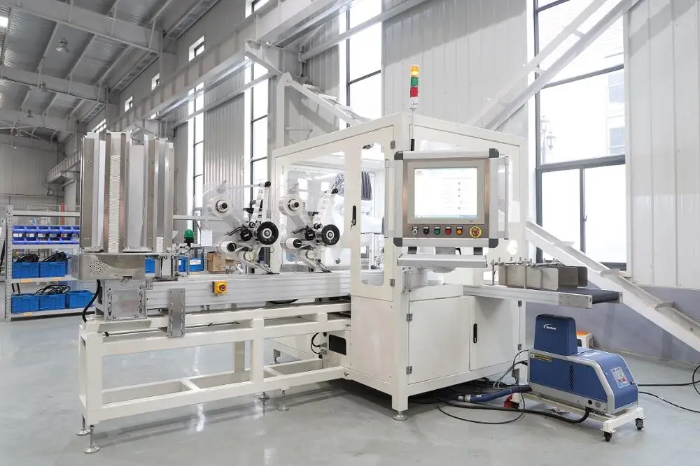 Robotphoenix Automatic High Speed 120 PPM Staubli Scara Robot Wet Wipe Lid Applicator