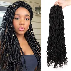 Wholesale Goddess Faux Locs Curly Soft Dread Braids Dreadlock Crochet Hair Extensions