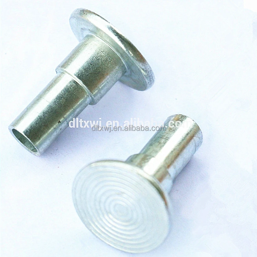 Специальные полутрубчатые шаговые заклепки с плоской головкой