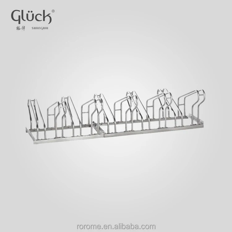 ISO 9001 certified high quality metal bicycle rear rack floor mounted double-side 10 units China factory direct supply