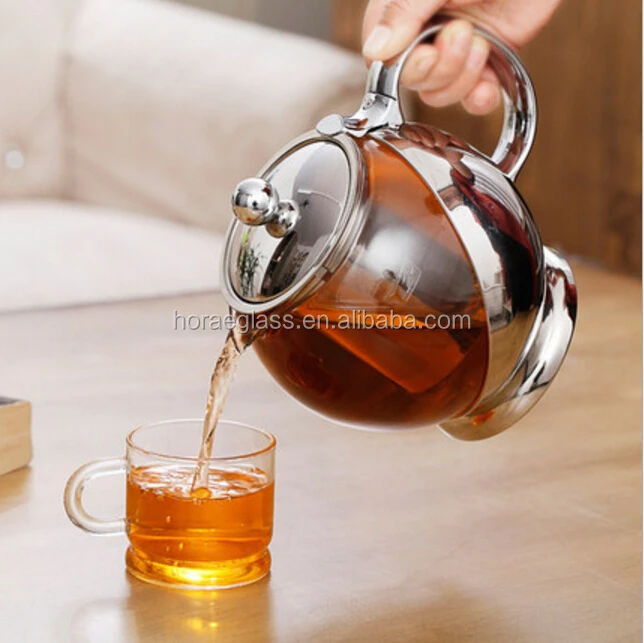 hot sell high borosilicate glass teapot / Heat-resistant glass teapot