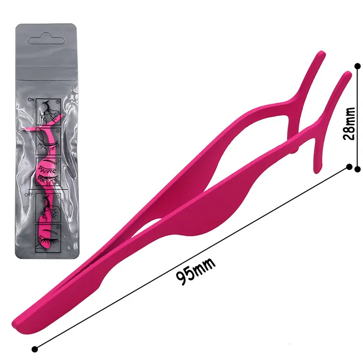 
Hot Stainless Steel Logo Lash Extension Pink Tool Private Label False Lashes Custom Lash Applicator 