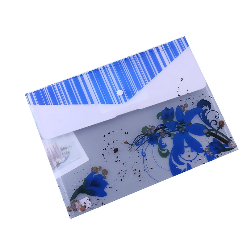 Colorful clear pp plastic envelope file folder fancy document folder