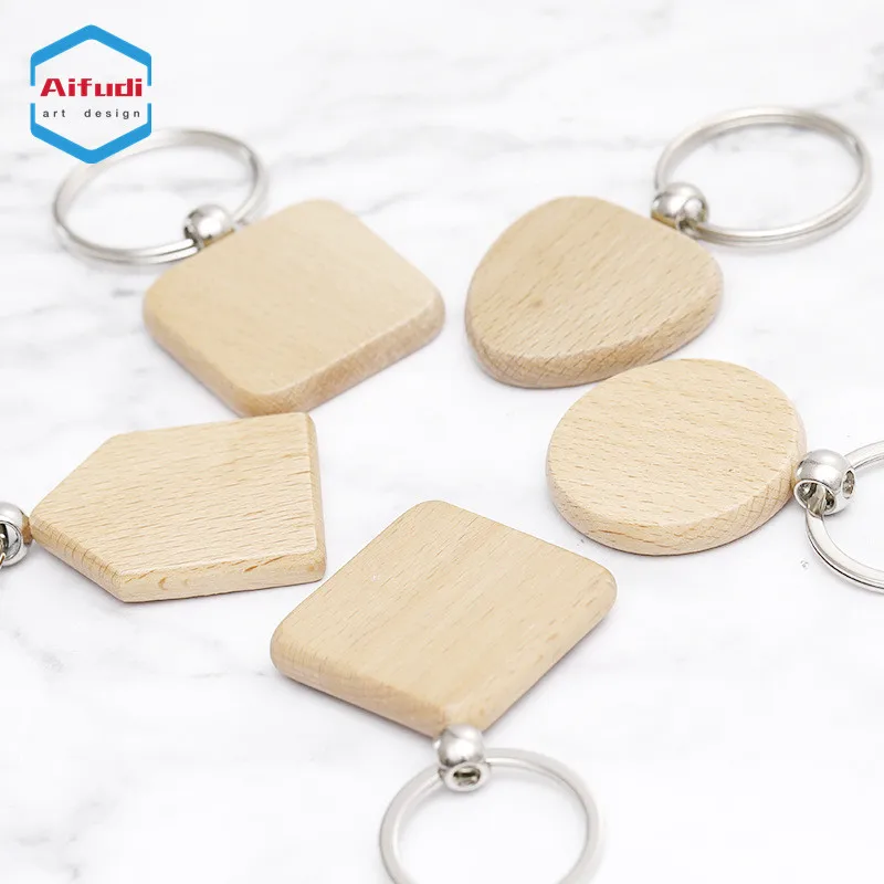 hot sales bulk factory cheap price custom blank wooden key chain keychain