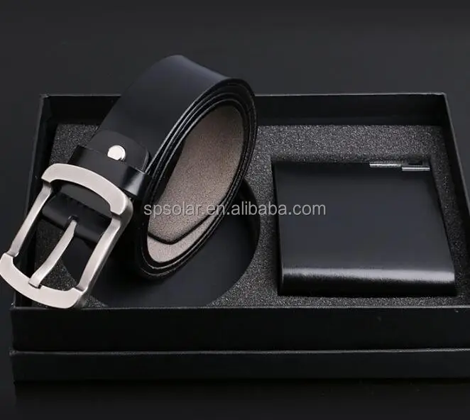 2018 CUSTOM DURABLE WHOLESALE BRANDED MAN LEATHER WALLET GIFT SET