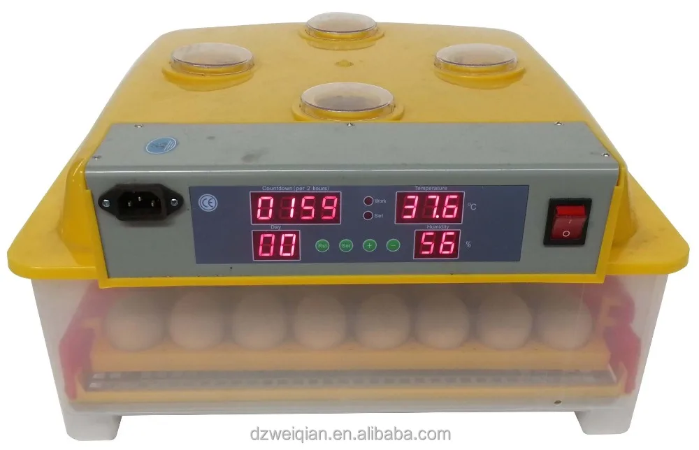Good quality new agricultural machines automatic egg incubator 56 eggs double screen