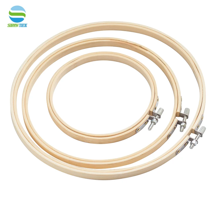
Round Natural Bamboo Embroidery Hoop For Cross Stitch 