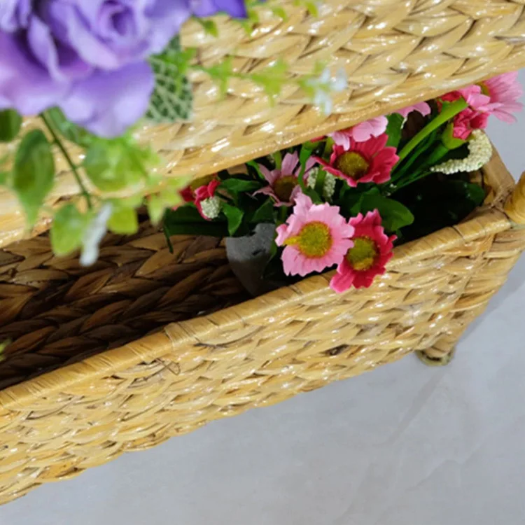 Renel 3 Layers  Banana Leaf Handwoven Bathroom Living Room Commodity Shelf