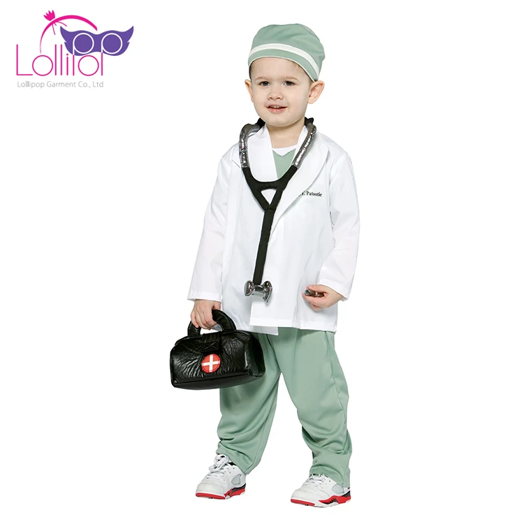 High quality kids doctor teacher nurse role play costumes kids custom cosplay profession dress for child