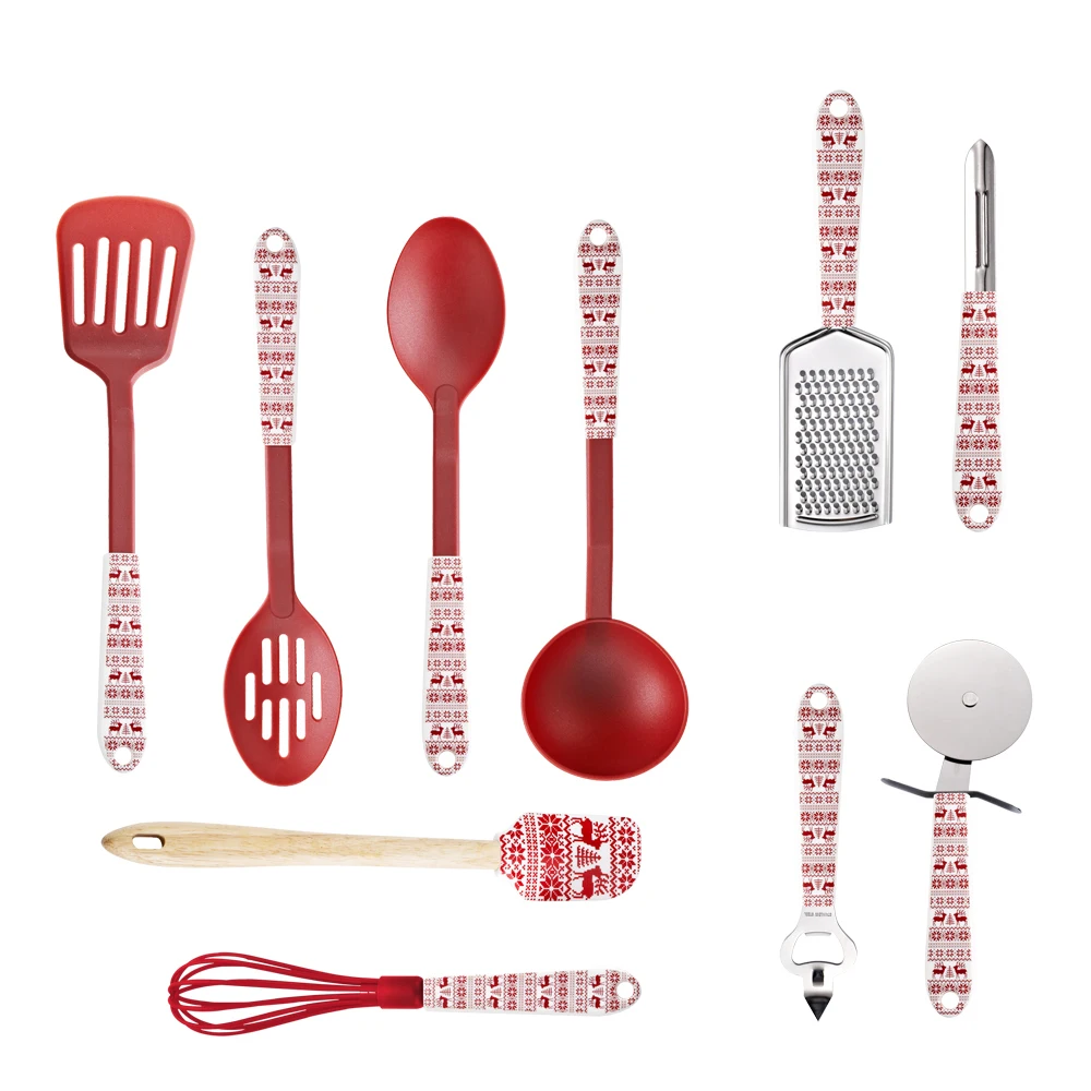 Latest Design Christmas Theme Nylon Kitchen Baking Set, Multifunctional Kitchen Tools Gadgets