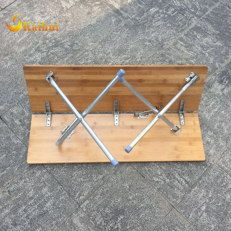 Сверхмощный складной и Портативный Бамбуковый стол с быстрой открытием закрытием немецкий дизайн