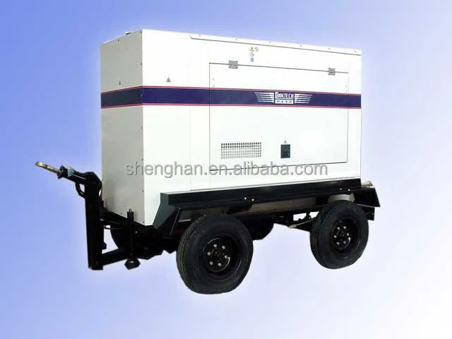 Made in China ! Mobile 10kw diesel portable generator with trailer