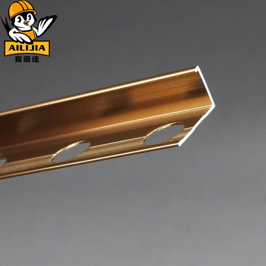 Aluminum Stainless Steel Metal Aluminium Profile Shape Edge Curved Corner For Outside Shaped Tile Trim