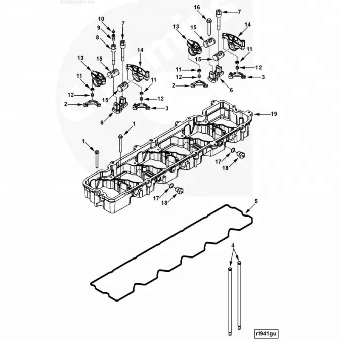 Qsc8.3 diesel engine parts 3964796 lever rocker