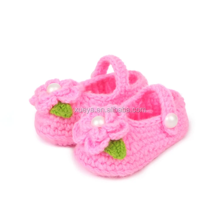 
Comfortable hot sale colorful handmade crochet funny baby shoes 