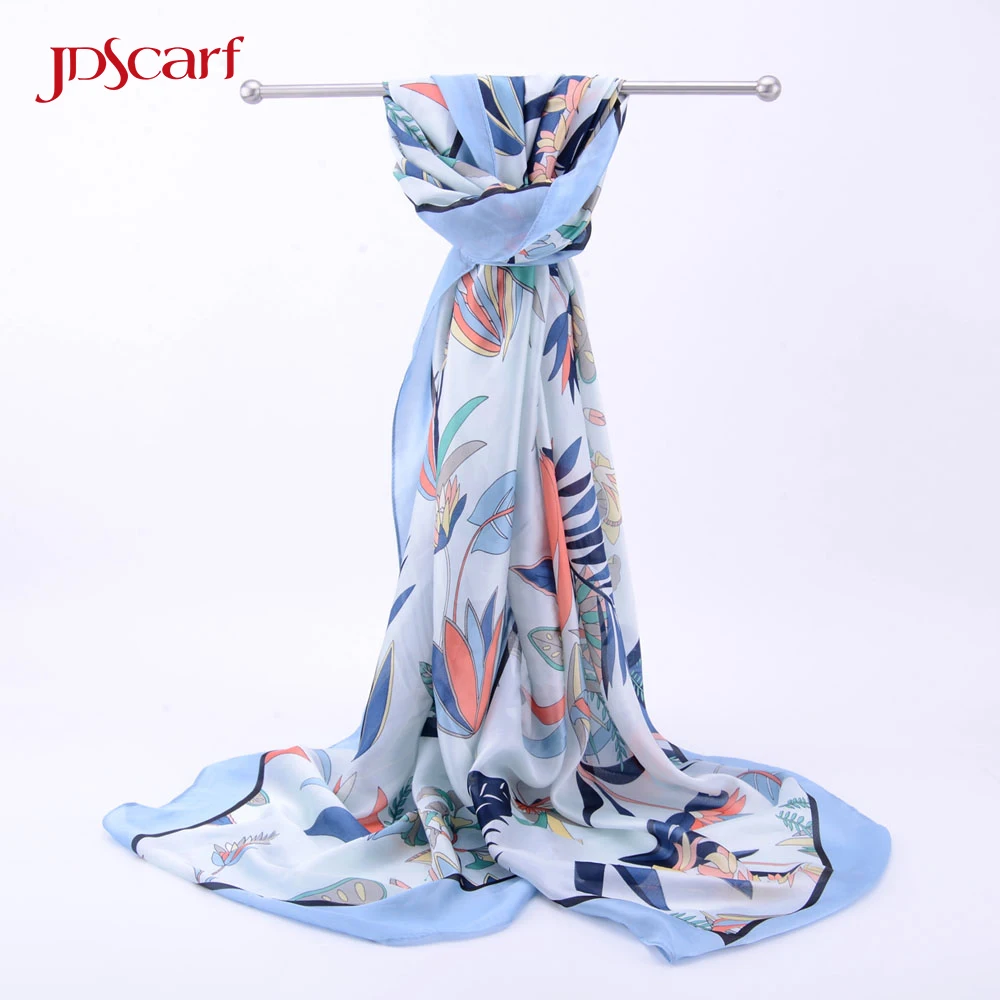 Custom digital printed 100% silk hair head scarf silk scarf printing