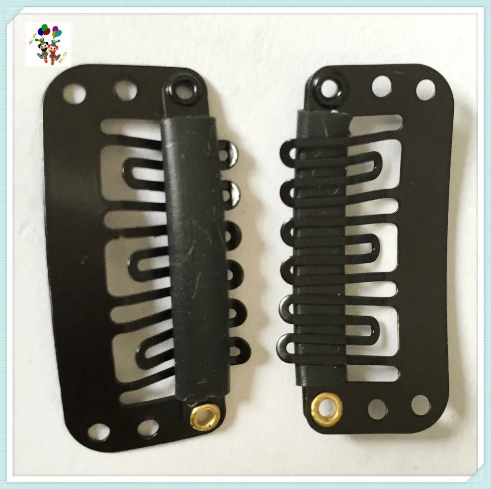 Human Hair Extension Wig Piece Small Snap Metal Clips HPC-0171