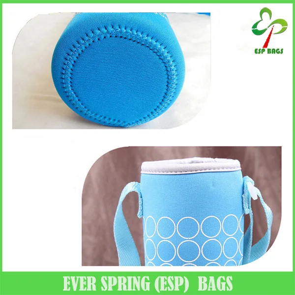Wholesale thermos neoprene water bottle cover, protective water bottle carrier, 500ml bottle holder with shoulder strap