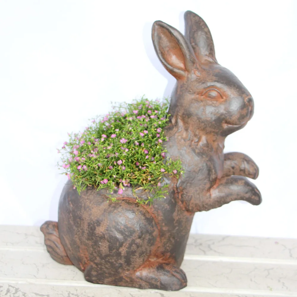 flower pot decoration rabbit animal flower pot garden decoration