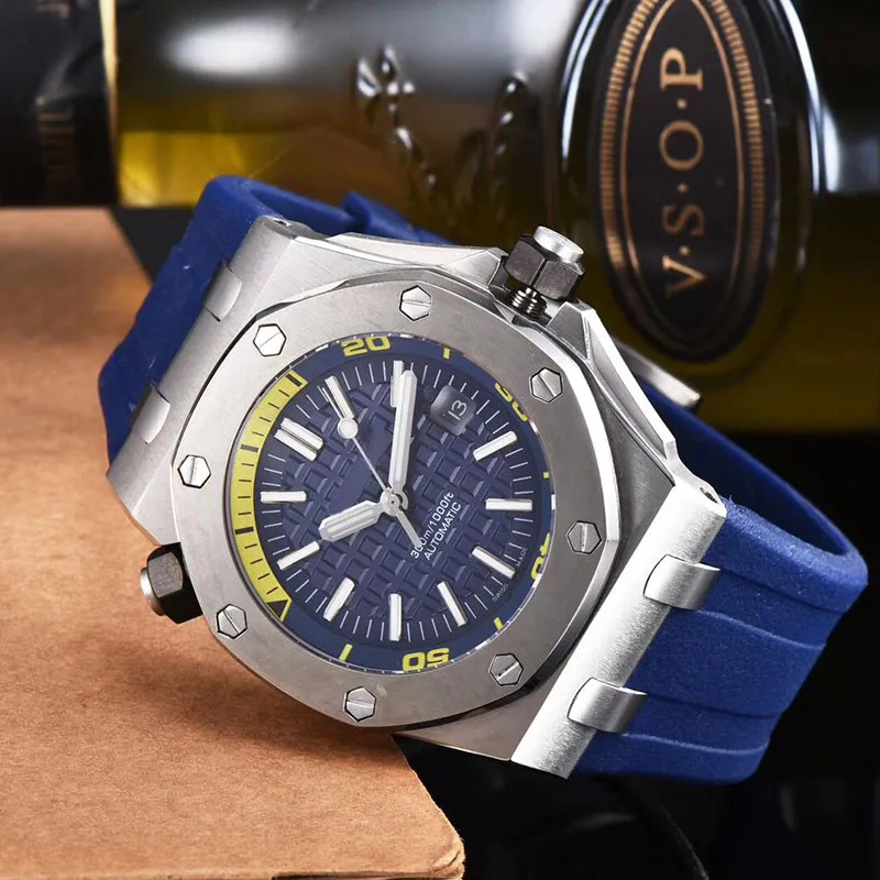 2019 Silicone Strap Big Steel Metal Dial Design Watches for Men
