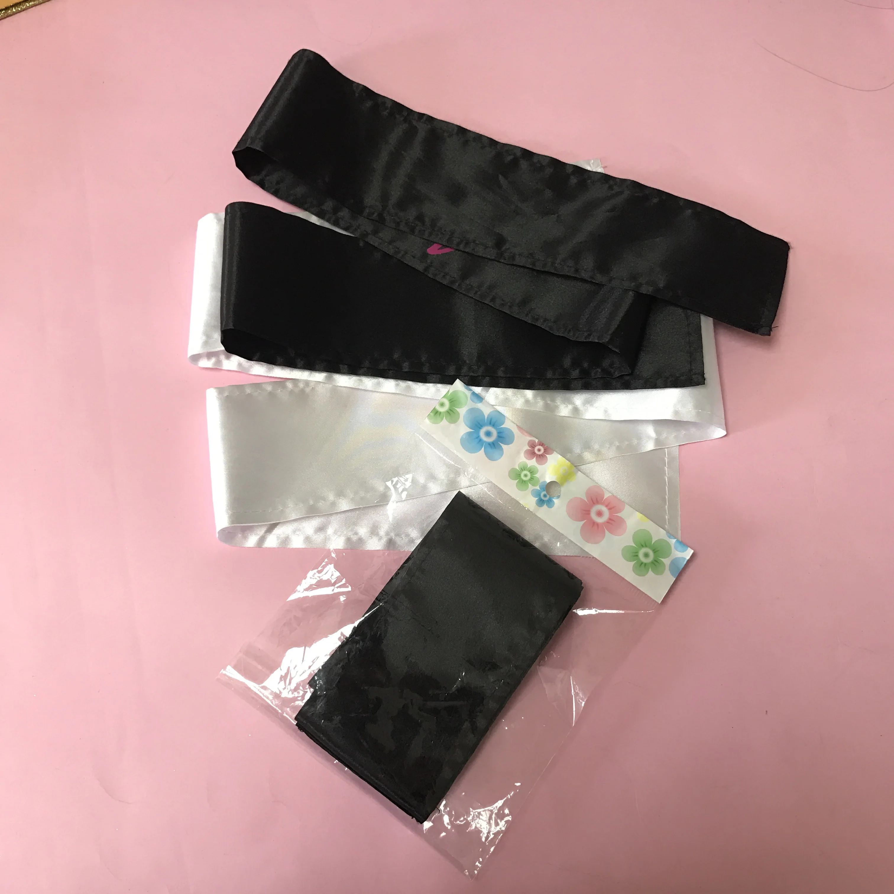  violet hair scarfs with logo satin wrap custom on head