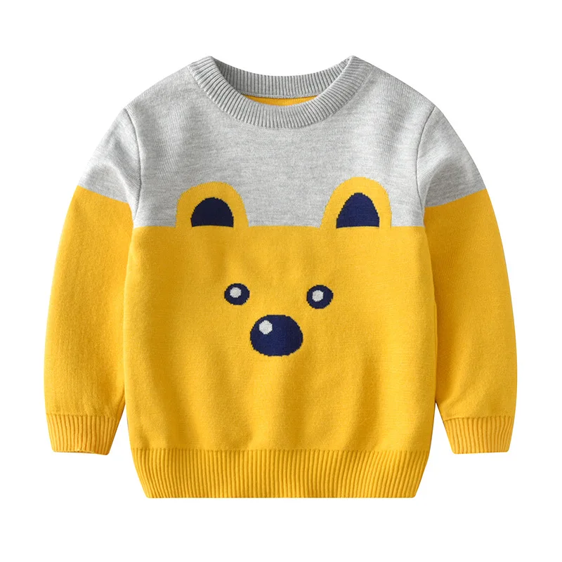 
Baby boys bear cartoon kids warm children nepal chunky knit uniform sweater 