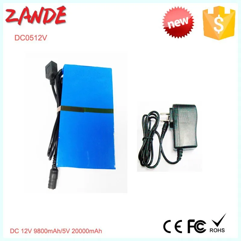 Rechargeable 12Volt Lithium ion Battery for heated blanket 9800mah 5V 20000mah for Heating Clothes Heating Shoes