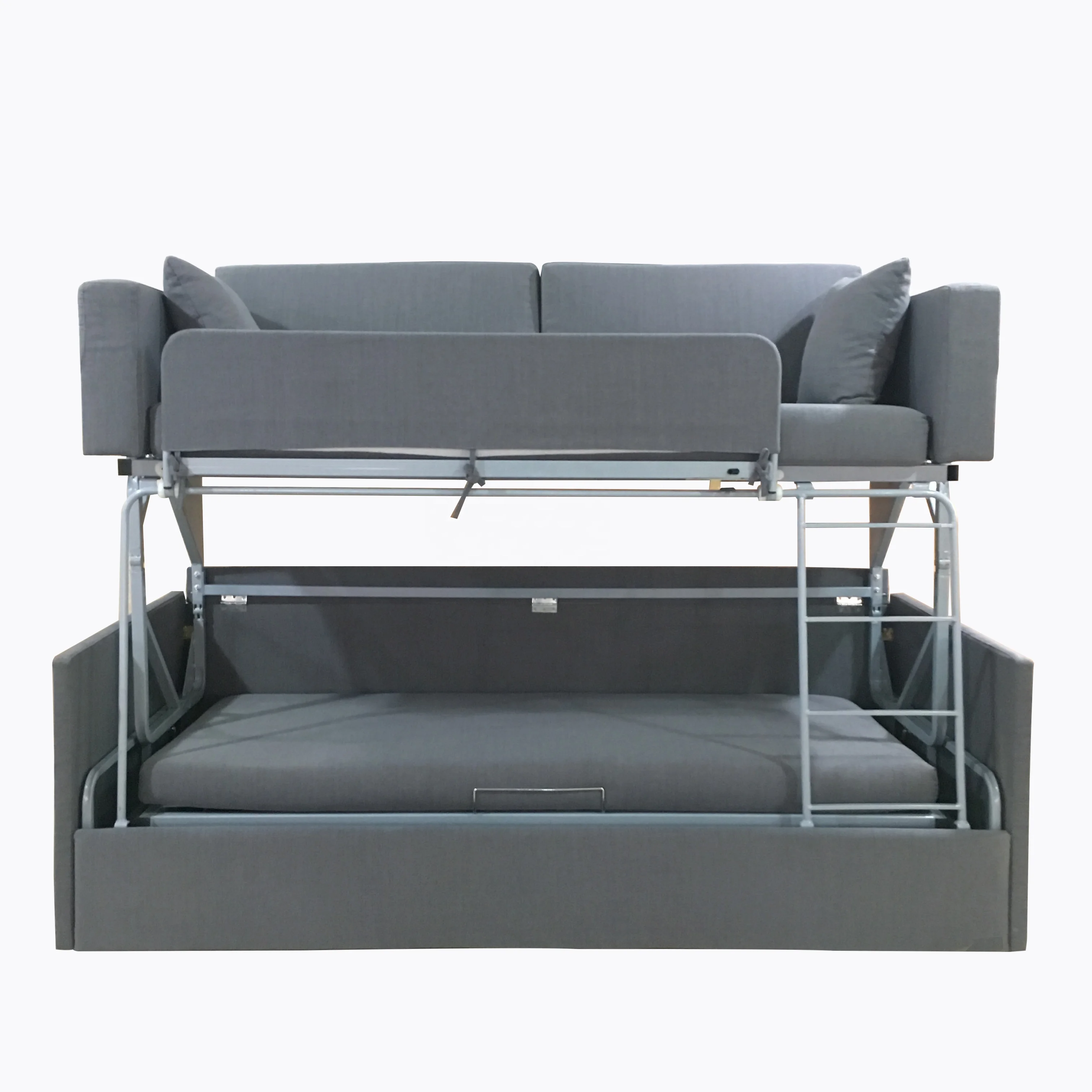 Home Space Saving Furniture Multi Function Cheap Price Folding Sofa Cum Bunk Bed