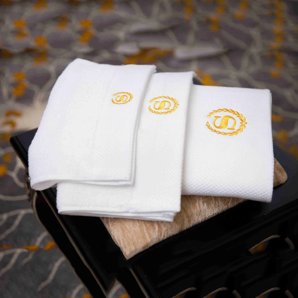 Factory wholesale customized embroidery 100 cotton small cheap white face towels