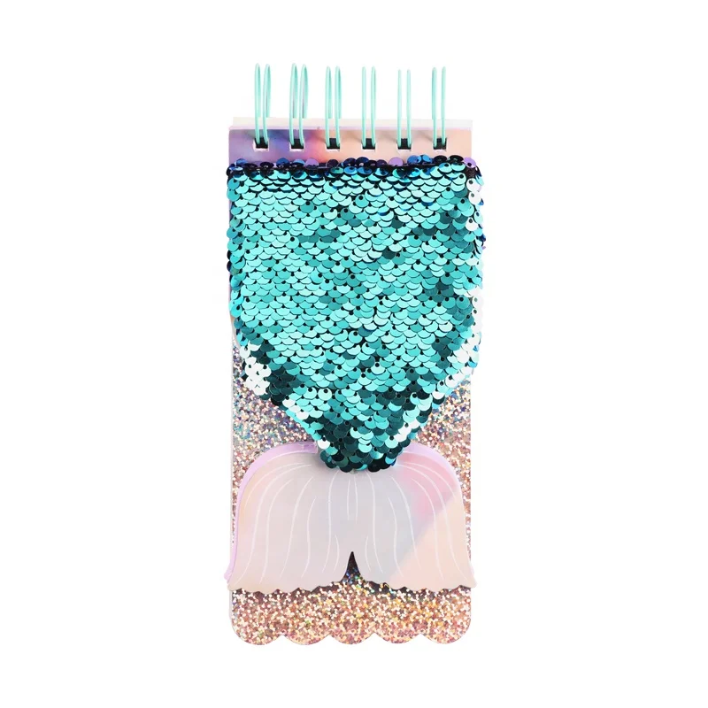 Promotional On Sale Logo Tilpas Mermaid Coil Notepad custom shaped spiral notepad