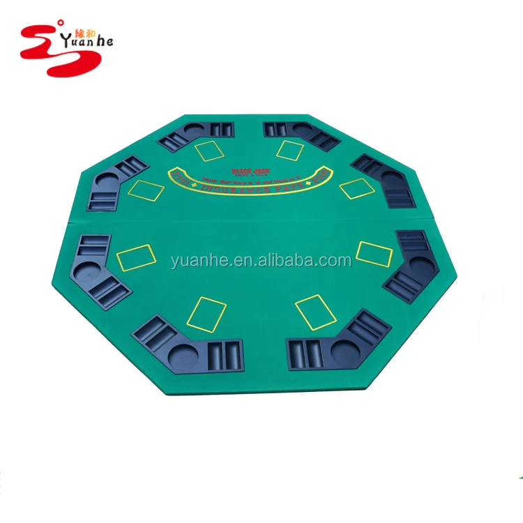 one side 2 foldable 48 inch Octagon Blackjack Poker Table Top For 8 Players