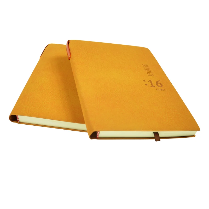 Direct printing factory competitive price journal book  easy carry planner grain soft PU Leather notebook printing