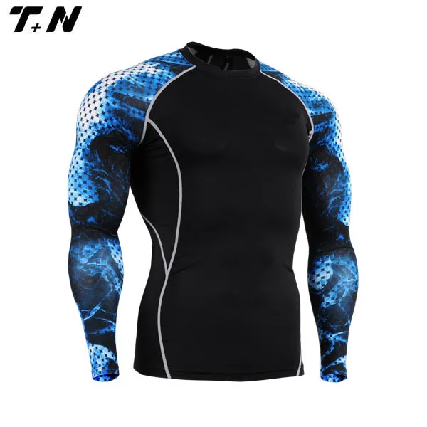 Polyester Spandex Custom  Compression Shirts Rash Guard