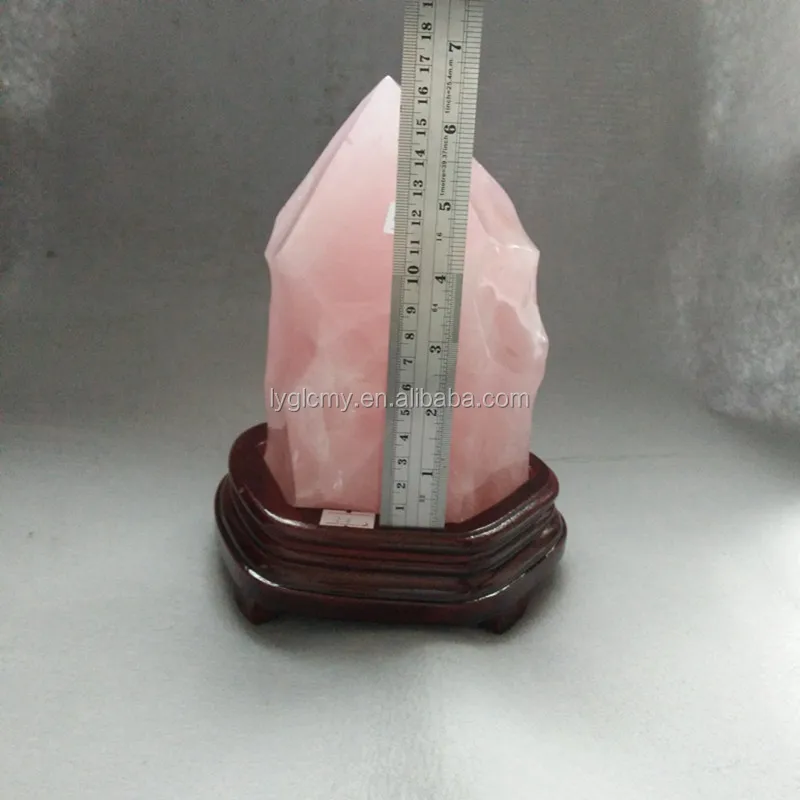 
Rose quartz flame stone natural polished rose quartz crystal torch spiral stones for home decoration 