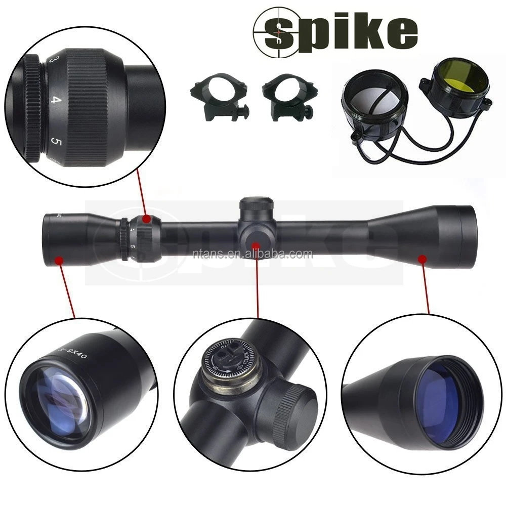 SPIKE optical 3-9x40 Scope   Optical Sight Scope with Free Mount