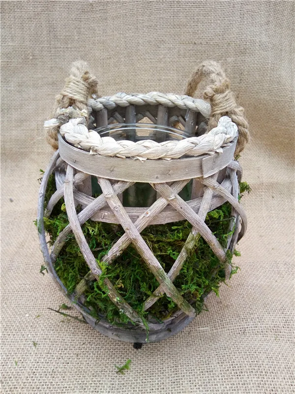 
Willow wicker white decorative lanterns 