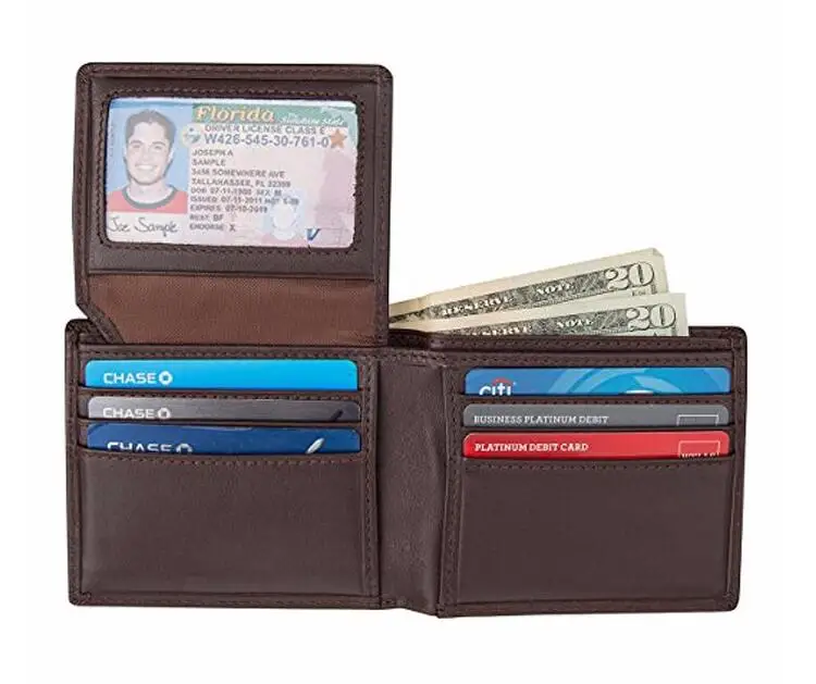 branded manufacturer best sell good quality full grain skin best men leather wallet